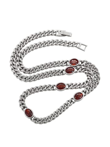 faina Women Chain Necklace in Silver Red