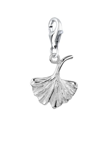 Nenalina Charm 925 Sterling Silber Ginkgo in Silber