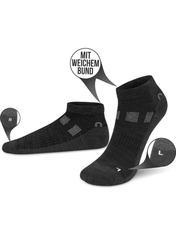 normani 2 Paar Merino-Sneakersocken Timaru in Schwarz