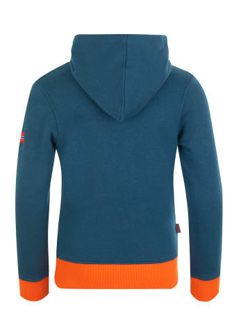 Trollkids Kapuzenpulli "Lillehammer" in Mystik Blau / Orange