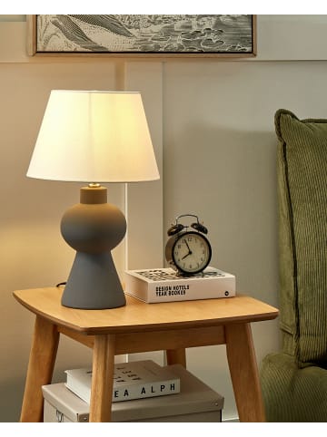 Beliani Tischleuchten FABILOS in Grau/Weiß - (W) 30 x (H) 48 x (L) 30 cm