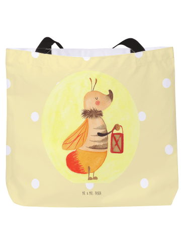 Mr. & Mrs. Panda Strandtasche Glühwürmchen ohne Spruch in Gelb Pastell