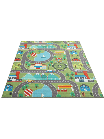 the carpet Kinderteppich Happy Life B in Grün