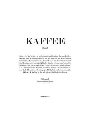 Poster & Frame Poster Kaffee
