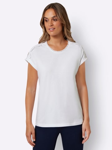 Sieh an! Kurzarm-Shirt in weiß