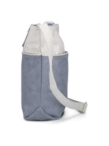 Zwei Jana J10 - Schultertasche 29 cm (papaya) in nubuk-sky