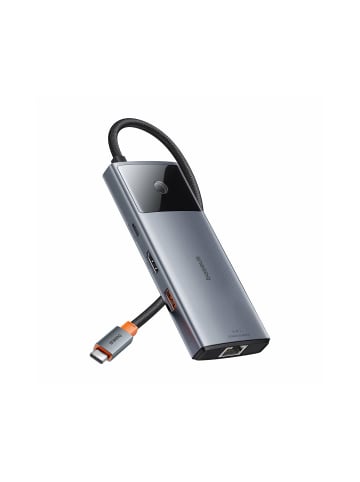 Baseus USB-HUB 6in1 Baseus Metal Gleam Series II USB-A/USB-C/USB-C in Schwarz