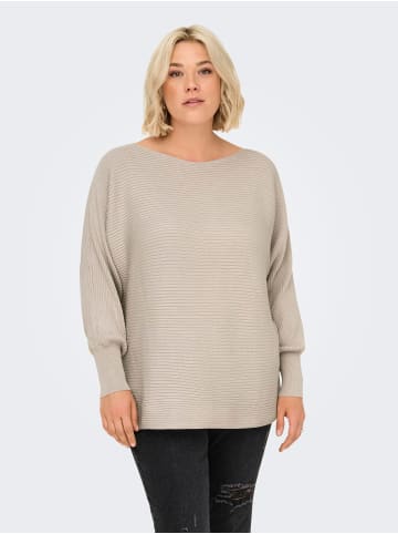 ONLY Carmakoma Strickpullover in Pumice Stone