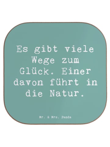 Mr. & Mrs. Panda Tischuntersetzer Spruch Geborgenheit Natur mit ... in Meeresbrise