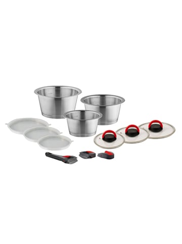 Kuppels 12-tlg. Topf Set QUICK CLACK PRO in silberfarben