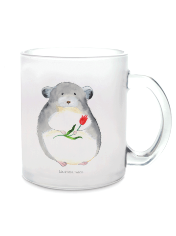 Mr. & Mrs. Panda Teetasse Chinchilla Blume ohne Spruch in Transparent