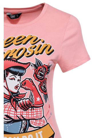 Queen Kerosin Queen Kerosin T-Shirts We Can Do It in rosa
