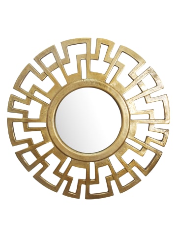 KADIMA DESIGN Wandspiegel Art déco 60 cm Metall Design Hängespiegel , Aluminium