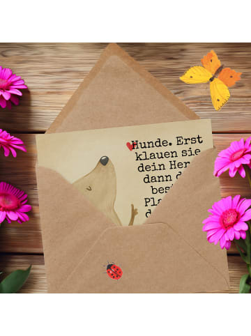 Mr. & Mrs. Panda Einladungskarte Hund Liebe Design mit Spruch in Weiß