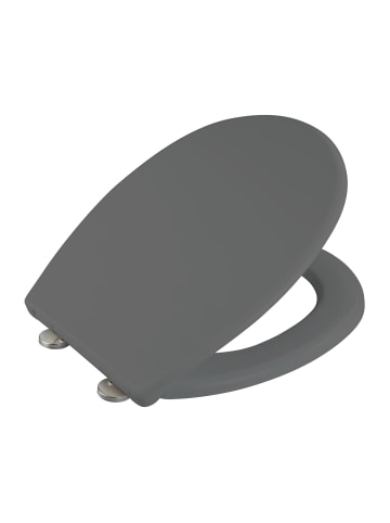 Wenko WC-Sitz VORNO NEO, Duroplast in Taupe, (B) 37 x (L) 46 cm