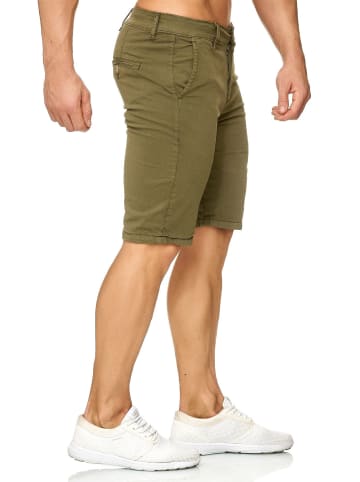 Max Men Chino Shorts Capri 3/4 Hose Stretch Bermuda in Grün