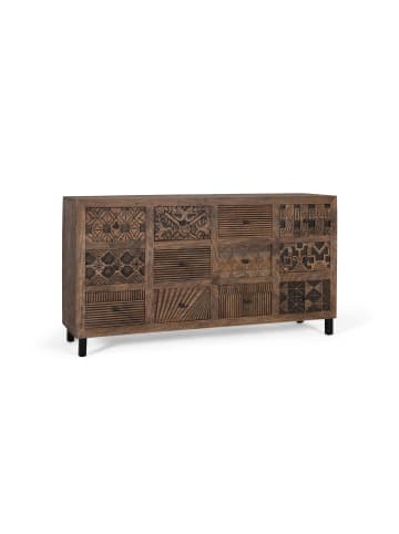 Giner y Colomer Handgefertigtes Sideboard aus massivem Mangoholz 160cm in Brown