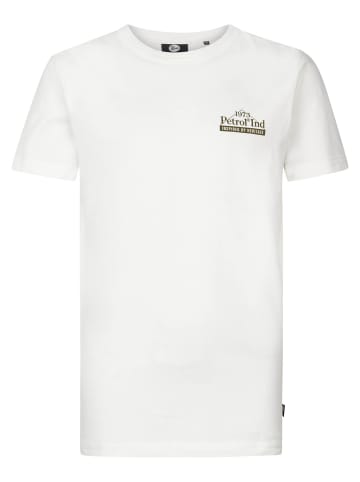 Petrol Industries T-shirt mit Logo Romeoville in Weiß