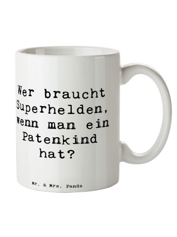 Mr. & Mrs. Panda Tasse Patenkind Wunder mit Spruch in Weiß