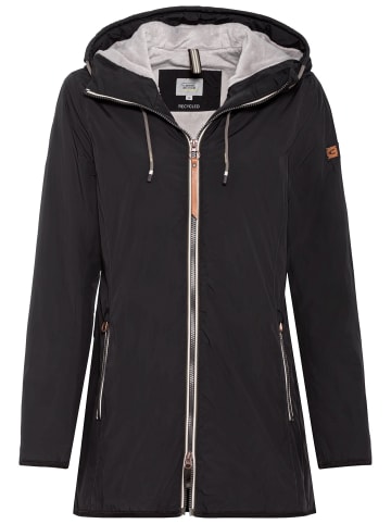 Camel Active Langer Windbreaker aus recyceltem Polyester in Schwarz