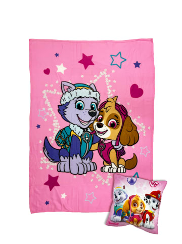 Paw Patrol 2 tlg. Set: Kissen und Decke in Rosa