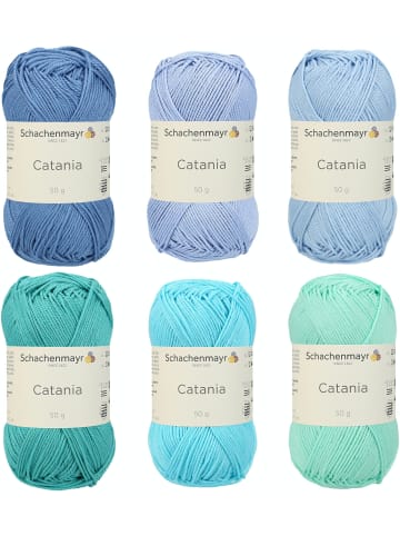 Schachenmayr since 1822 Handstrickgarne Catania, Set in Baby Blau Mix