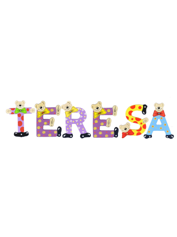 Playshoes Deko-Buchstaben "TERESA" in bunt