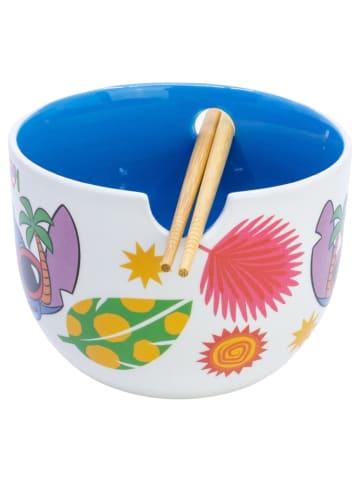 Lilo & Stitch Stitch Keramik Ramen Bowl mit Stäbchen Set in Geschenkverpackung in Mehrfarbig