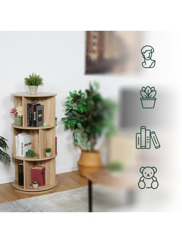 relaxdays Bücherregal in Natur - (H)104 x Ø 50 cm