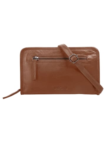 WouWou Abendtasche echt Leder in cognac