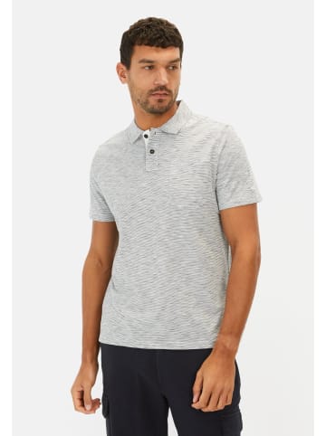 Camel Active Meliertes Kurzarm Poloshirt aus Baumwolle in Grau