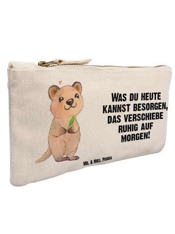 Mr. & Mrs. Panda Schminktasche Quokka Happy mit Spruch in Weiß
