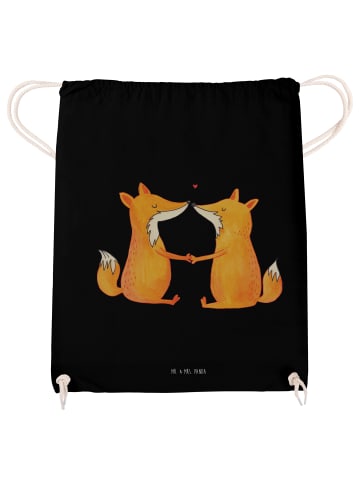 Mr. & Mrs. Panda gym tasche Füchse Liebe ohne Spruch in Schwarz