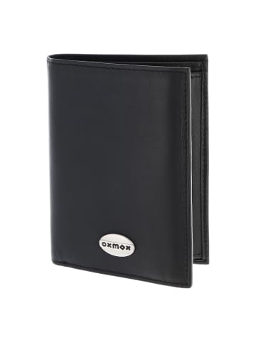oxmox Leather Geldbörse RFID Schutz Leder 12.5 cm black