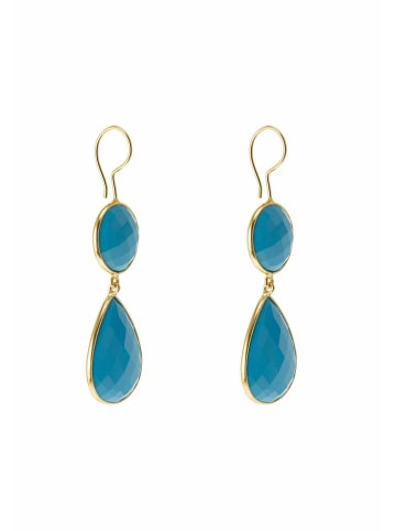 Gemshine Ohrringe Türkis Tropfen in gold coloured
