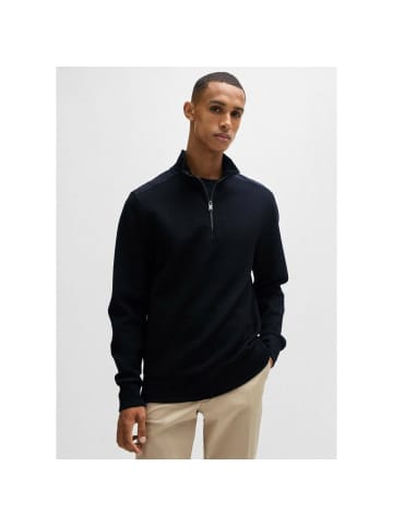 Hugo Boss Stehkragenpullover für Herren in dunkel-blau