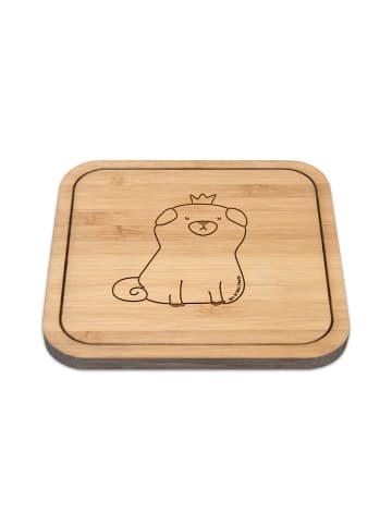 Mr. & Mrs. Panda gläseruntersetzer Mops Krone ohne Spruch in Transparent