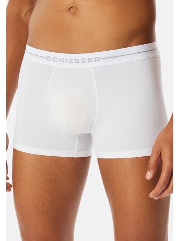 Schiesser Retro Short / Pant Cotton Flex in Weiß / blau