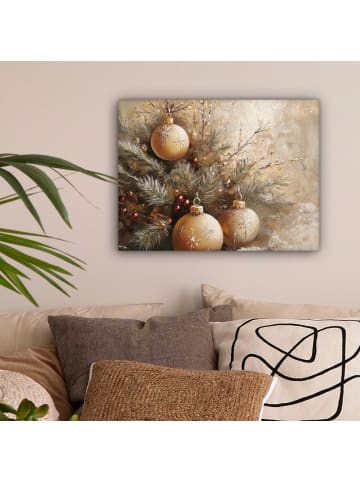 OnlyWow Leinwand Bilder Goldfarben