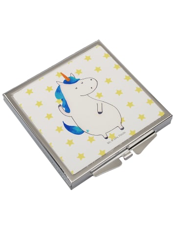 Mr. & Mrs. Panda Schminkspiegel Einhorn Mann ohne Spruch in Weiß