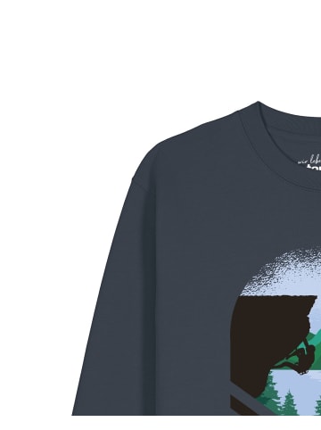 wat? Apparel Sweatshirt Bay Climbing in India Ink Grey