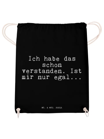 Mr. & Mrs. Panda Jutebeutel Ich habe das schon... mit Spruch in Schwarz