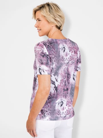 WITT WEIDEN Rundhalsshirt in mauve-steingrau-bedruckt