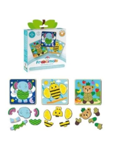 Kids Licensing Holzpuzzle mit drei Motiven Bär Elefant Biene 10 Monate