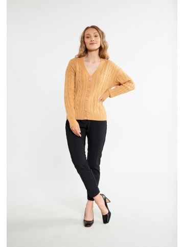 VINAJA Women Strickjacke Mit Knöpfen in Kamel