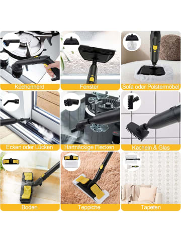 COSTWAY Dampfreiniger 2000W in Gelb