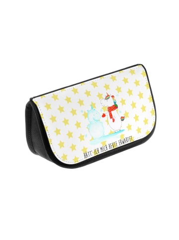 Mr. & Mrs. Panda Kulturtasche Einhorn Schneemann mit Spruch in Weiß