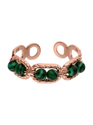 PURELEI Ring Green Harmony Rosegold