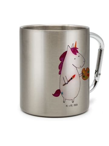 Mr. & Mrs. Panda Edelstahlbecher Einhorn Künstler ohne Spruch in Silber