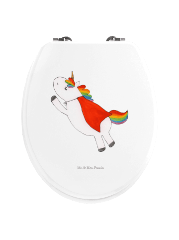 Mr. & Mrs. Panda Toilettendeckel Einhorn Super ohne Spruch in Weiß